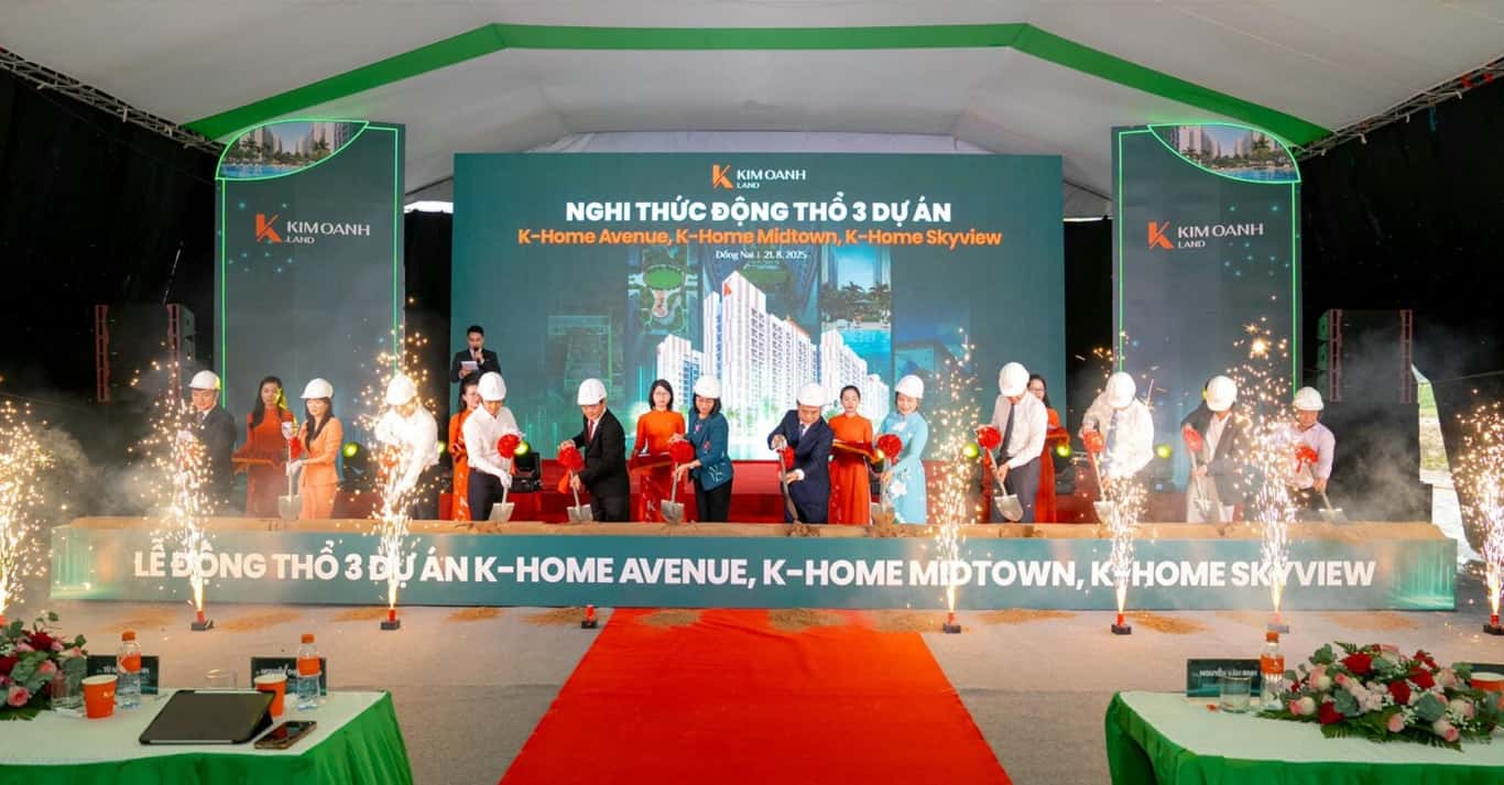 Kim Oanh Land chính thức tổ chức Lễ động thổ 3 dự án nhà ở xã hội mang thương hiệu K-Home