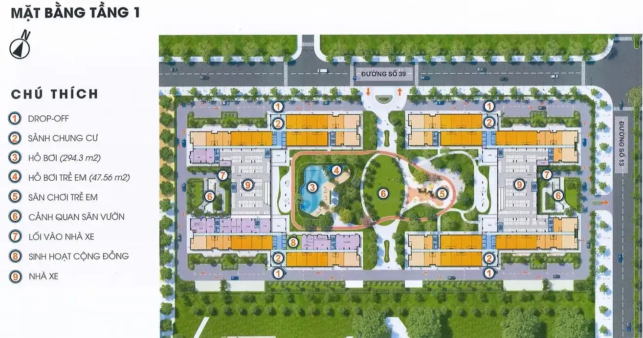 mặt bằng tầng K Home Avenue