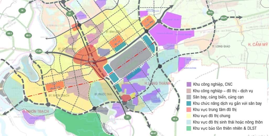 bảng đồ quy hoạch chung của Đồng Nai