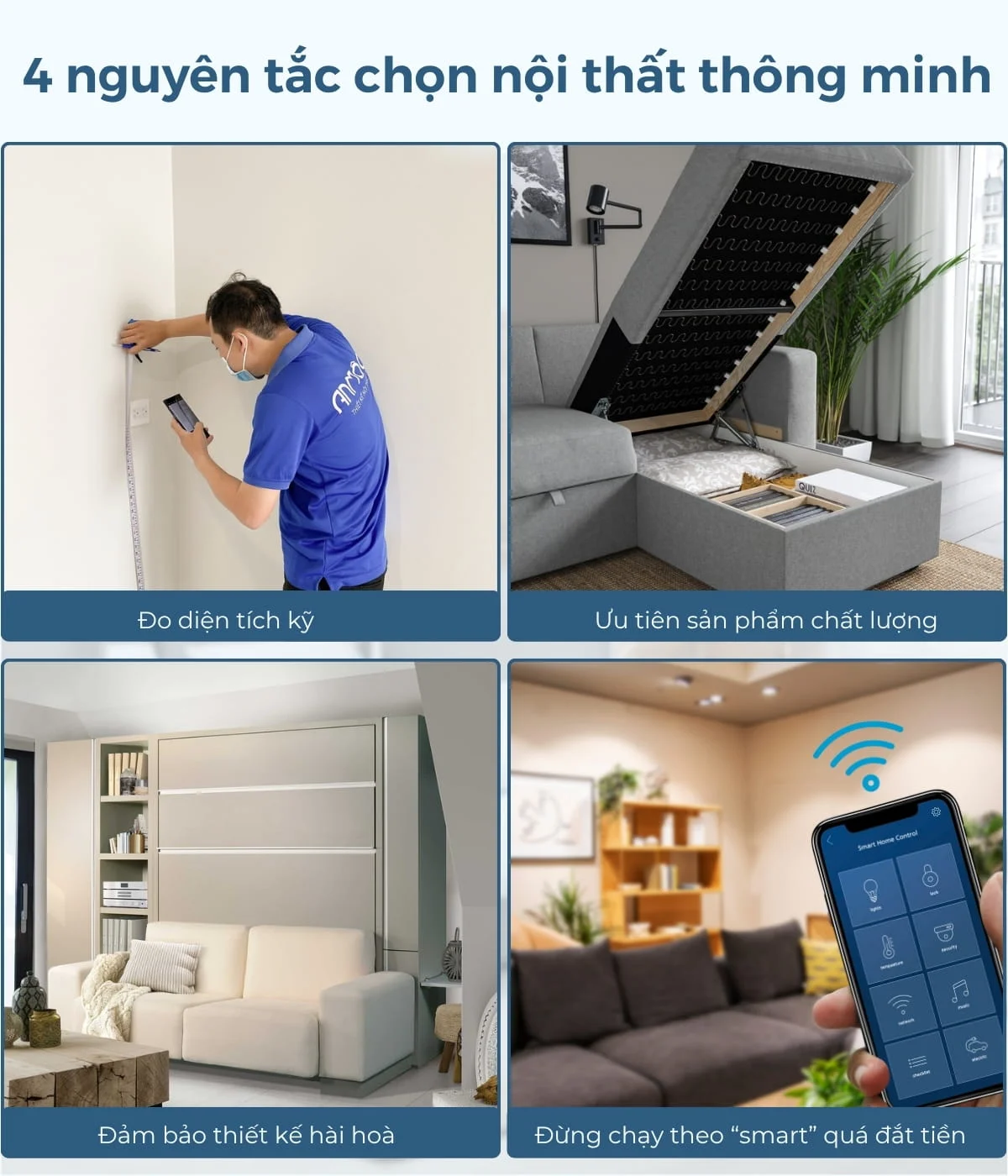Nguyên tắc khi chọn nội thất thông minh